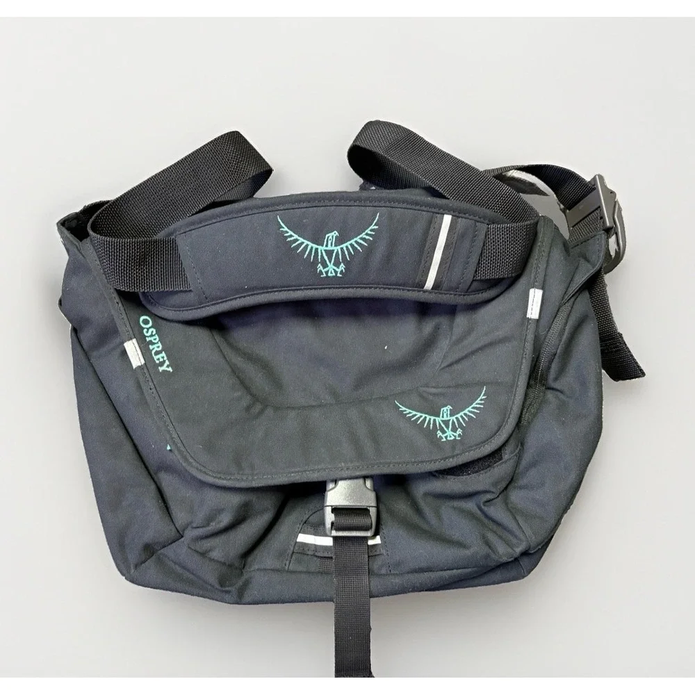Osprey Flap Jill Messenger Bag Black Teal 13